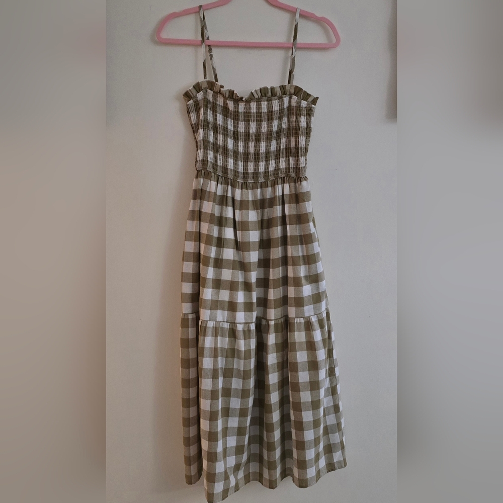 NWT: Checkered Midi Dress